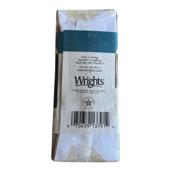 Wrights Twill Tape 1” & 3/4” Wide Black White 2yds Each Lot of 3 NEW Vintage - Picture 5 of 5